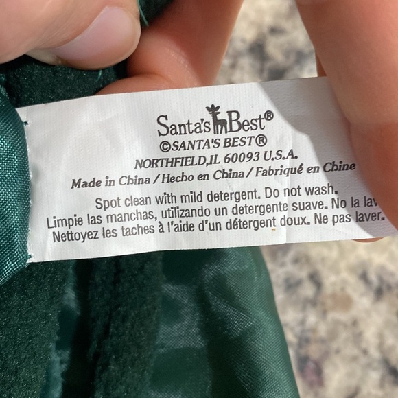 Santa’s Best Green plaid “I love my dog” Christmas hanging stocking - Picture 3 of 5